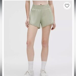 Lululemon Hottie 4” Sage Green Shorts